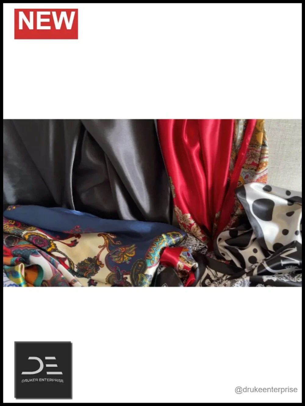 35x35 Satin Square Scarf, Silk-Feel Hair Wrap, Large Bandana, Neck Scarf &